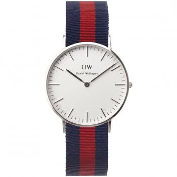 DW Damen‑Uhr Oxford Analog Quarz mit Nylonarmband