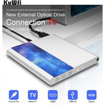 KuWFi USB 3.0 Type C External DVD Drive