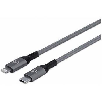 Manhattan 394307 USB‑C–Lightning Sync‑Kabel 1,8 m (Space Grau) – MFi‑Zertifiziert