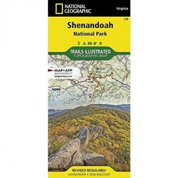 Shenandoah National Park Map, by National Geographic Maps - Trails Illust