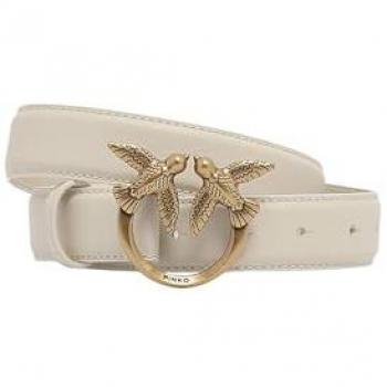 Pinko Beige Leather Belt for Women – Size S