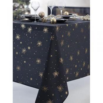 Nappe rectangulaire FESTIVES Sirius Noir/Or CALITEX