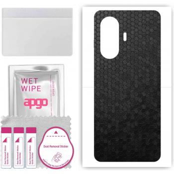 Apgo Huawei Nova 11 Pro Back Skin Wrap - Black Honeycomb