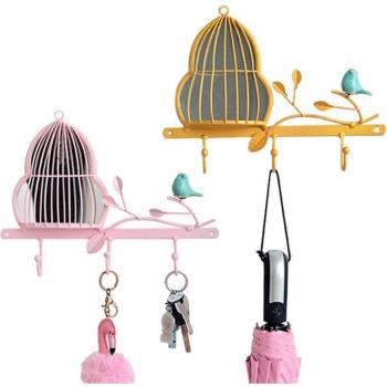 Espejo decorativo en forma de jaula de pájaro para habitación infantil