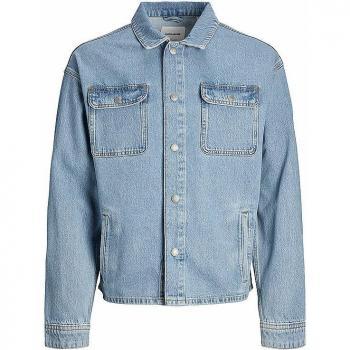 Jack & Jones Hemdjacke mit Brusttaschen Modell 'CHASE', Größe L - men - Hellblau - L