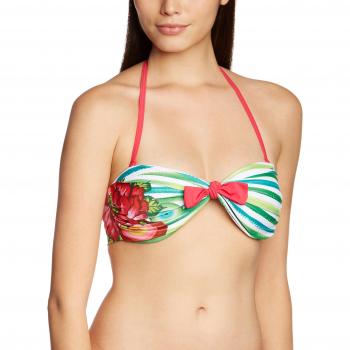 Desigual 52M20A6 - Parte de arriba de bikini para mujer, color verde