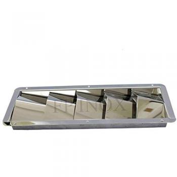 Grille d'aération 5 volets 325mmx115mm inox 316