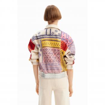 Short jacket denim embroidered green L