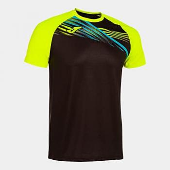 Camiseta Running Joma M/C Hombre Negro Amarillo