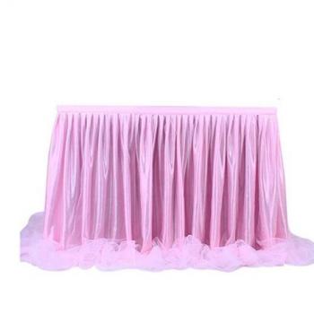 AsyPets Long Tulle Party Table Skirt with Ribbon