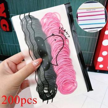 200PCS Cute Elastic Hair Bands for Girls