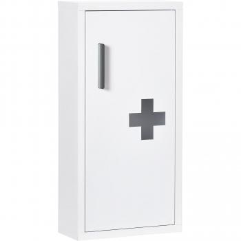 KLEANKIN - Mobiletto Medicine a 3 Ripiani in Acciaio 30x12x60 cm Bianco