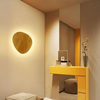 Aiperq - Ovale LED-Wandleuchte aus Holz