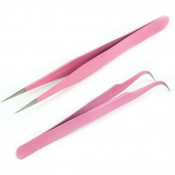 Set de Pinzas Inox Curvas con Extensión Artística
