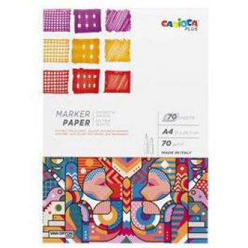 Carioca Plus - Blocco di marchi 70g, A4, 70 pagine (809320)