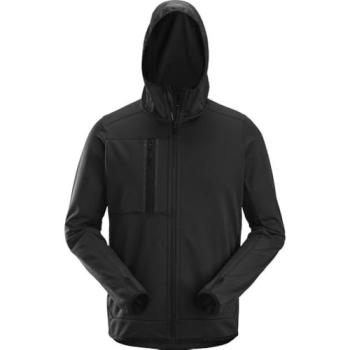 AllroundWork Snickers Arbeitsjacke – Fleece-Hoodie Schwarz, XL (L), Modell 80580400007