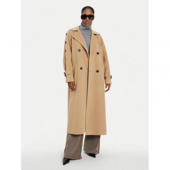 Weekend Max Mara Natale Double Breasted Wool Coat - Beige - Size 12