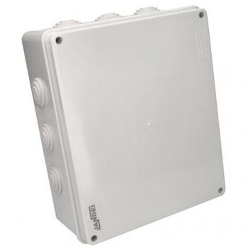 Caja estanca de montaje en superficie. cuadrada instalación en interior/exterior, 12 entradas. (300x250x120mm)