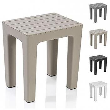 Sgabello multiuso Lello effetto legno tortora