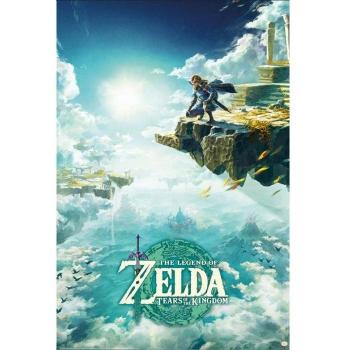 The Legend Of Zelda: Tears Of The Kingdom Hyrule Skies Poster 91cm x white/blue