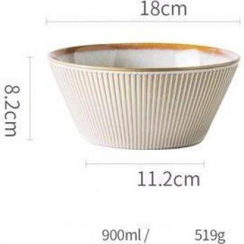 Retro Japanese Ramen & Udon Ceramic Bowl – 1 Piece