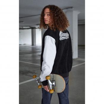 Giacca bomber in pile stile Varsity