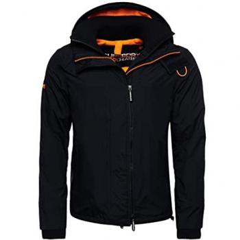 Superdry Giacca Pop Arctic Windcheater Nero/Arancione Fluorescente S
