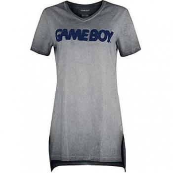Nintendo - Oil Washed Game Boy Aufnäher - Damen - Grau - S - 100% Baumwolle, Jersey
