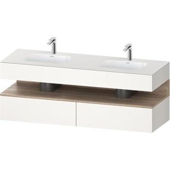Meuble sous-lavabo Qatego avec lavabo encastré