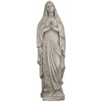 Estatua de la Virgen de Lourdes 18x17x85cm en hormigón