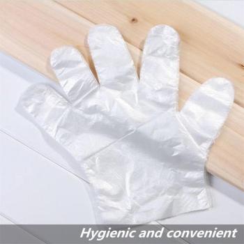 400pcs Clear Plastic Disposable Gloves