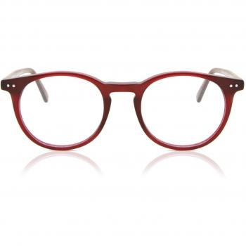 Oval Full Rim Plastic Men's Prescription Glasses Burgundy Size 47 - Free Lenses - Blue Light Block Available