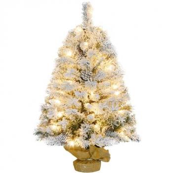 Árbol de Navidad 90 cm con 50 Luces LED y Soporte de Metal