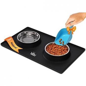 Edelstahl Futterstation für Katze und Welpen – 2×400 ml