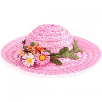 Casual Straw Cap for Small Dogs