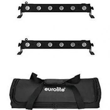 Pack EUROLITE LED Bar 6 QCL 2‑packs RGBA + sac souple