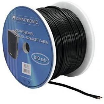 OMNITRONIC Cavo Speaker 2x2.5mm - 100m Colore Nero