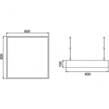 Brumberg Biro Square DALI LED Pendant Silver 3000K