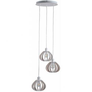 White 32cm Cluster Pendant – Nicoleta 3×E27