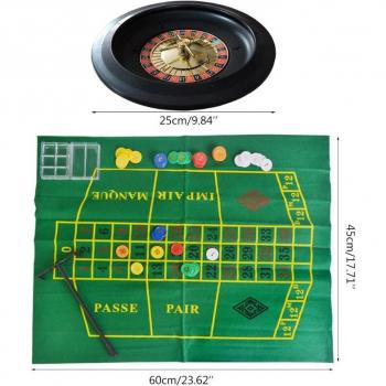 Plateau de roulette 10 pouces, jetons poker nappés – jeu KTV
