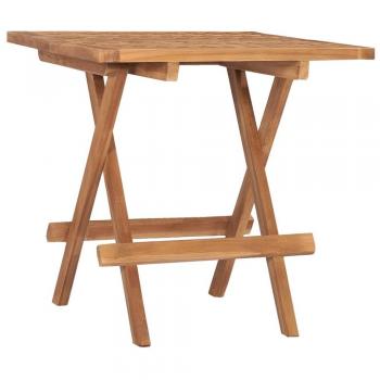 Table pliable de jardin 50x50x50 cm en teck solide