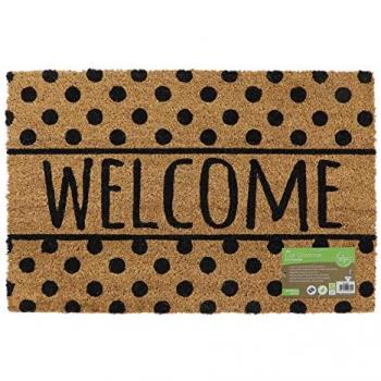 JVL Coir Doormat with Eco-Friendly Latex Backing, 40x60cm