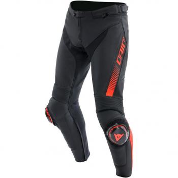 Dainese Pantalon Moto Super Speed Cuir Noir/Rouge 58