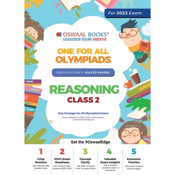 Oswaal Editorial Board: Oswaal One For All Olympiad Previous Years' Solved Papers, Class-2 Reasoning Book (For 2023 Exam)