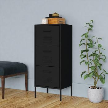 Vidaxl Storage Cabinet Black 42.5x35x101.5 cm Steel