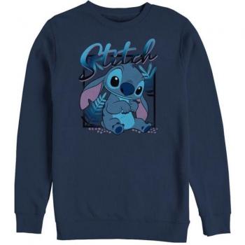 Felpa Disney Lilo & Stitch - Design Square - Blu Navy - Taglie S a 3XL