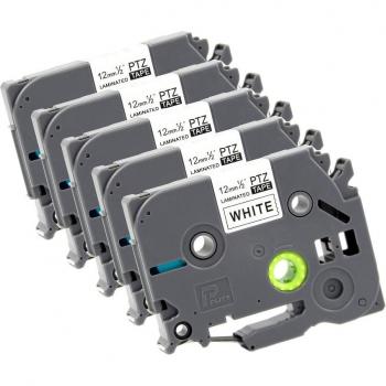 Pack de 5 Cintas TZe-231 para Etiquetadora Brother 12mm