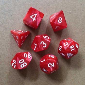 Colorful Solid Polyhedral Dice Set