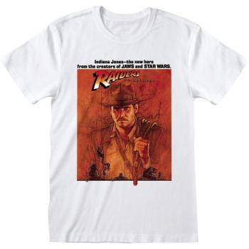 Indiana Jones Raiders of the Lost Ark Poster T-Shirt - White - M - 100% Cotton
