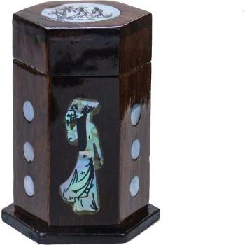 Retro Toothpick Box with White Mother of Pearl